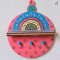 Hand-Painted Wooden Wall Key Holder with Shelf