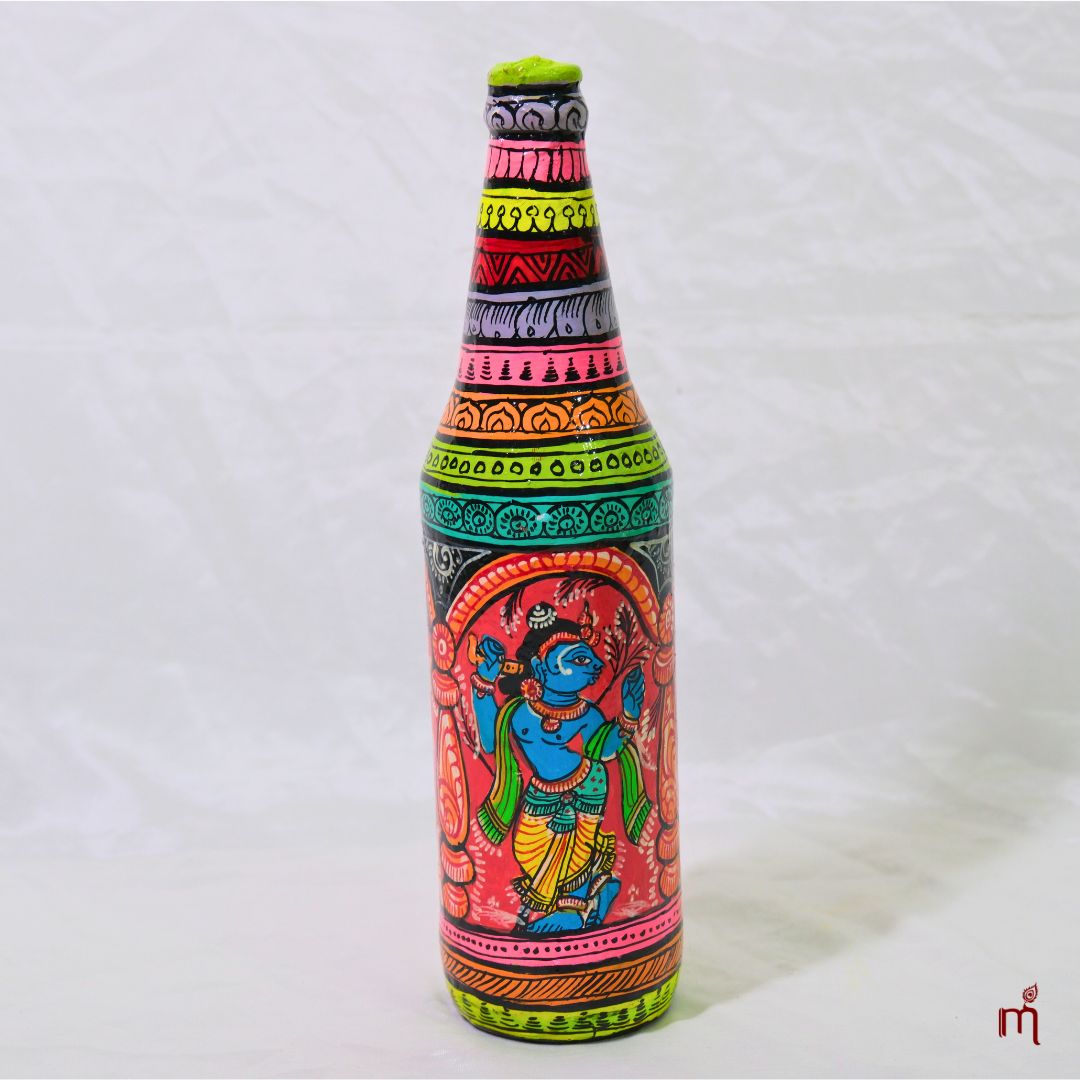 Hand-Painted Decorative Glass Bottles