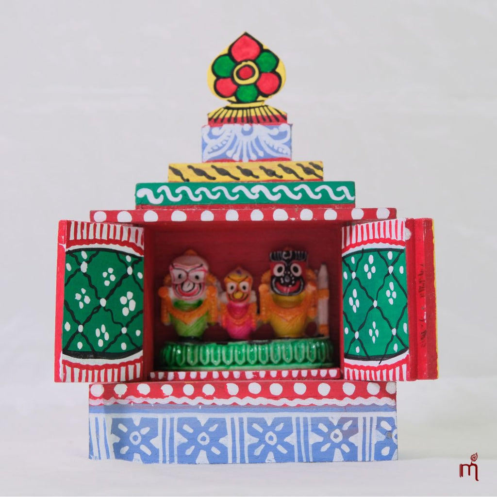 Hand-Painted Wooden Jagannath Mandir