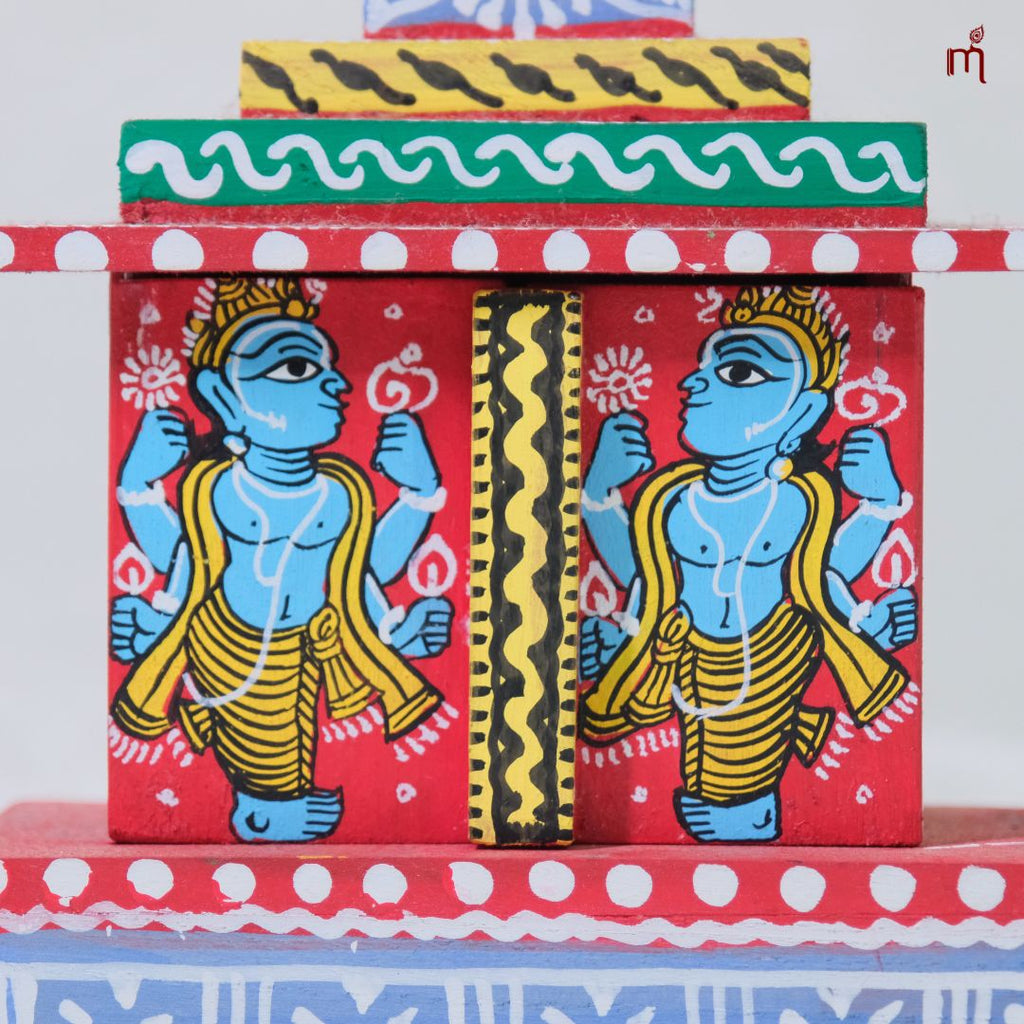Hand-Painted Wooden Jagannath Mandir