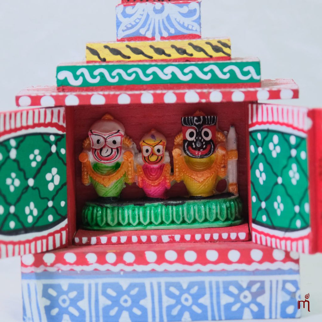Hand-Painted Wooden Jagannath Mandir