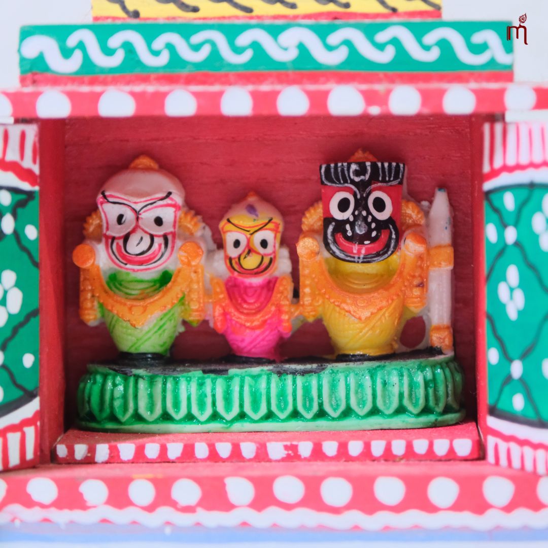 Hand-Painted Wooden Jagannath Mandir