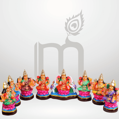 AshtaLakshmi Set 8" Clay