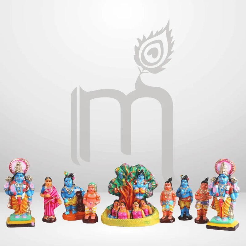 Krishna Leela Set 7" Clay