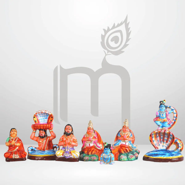 Krishna Leela Set 7" Clay