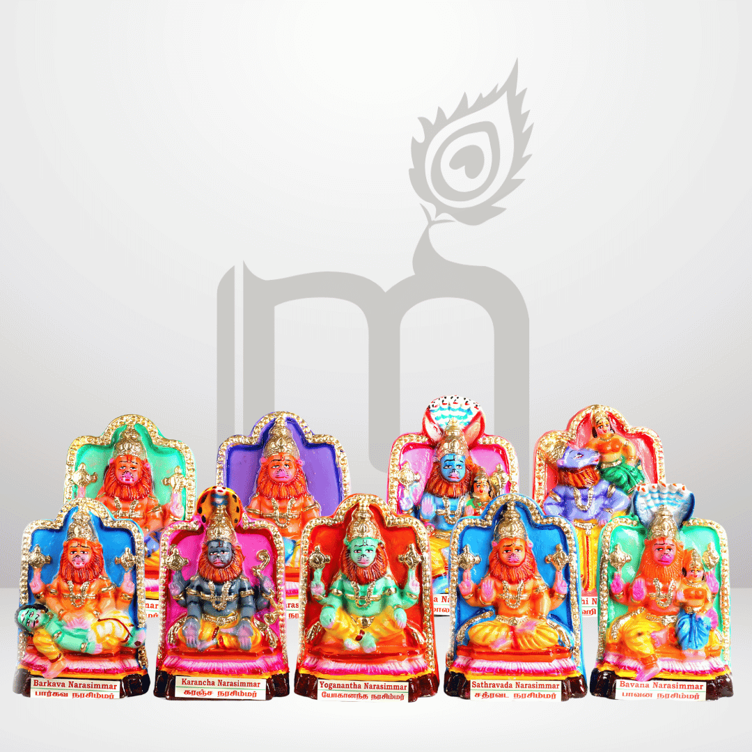 Nava Narasimha Set 7" Clay