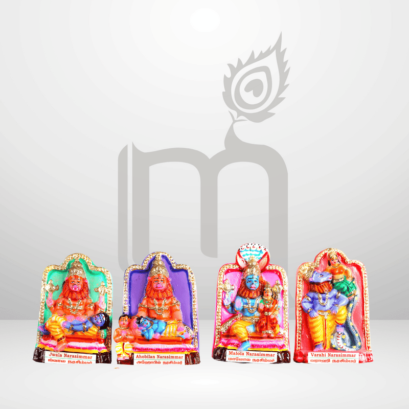 Nava Narasimha Set 7" Clay