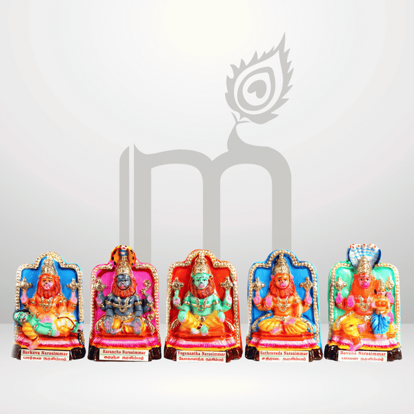 Nava Narasimha Set 7" Clay