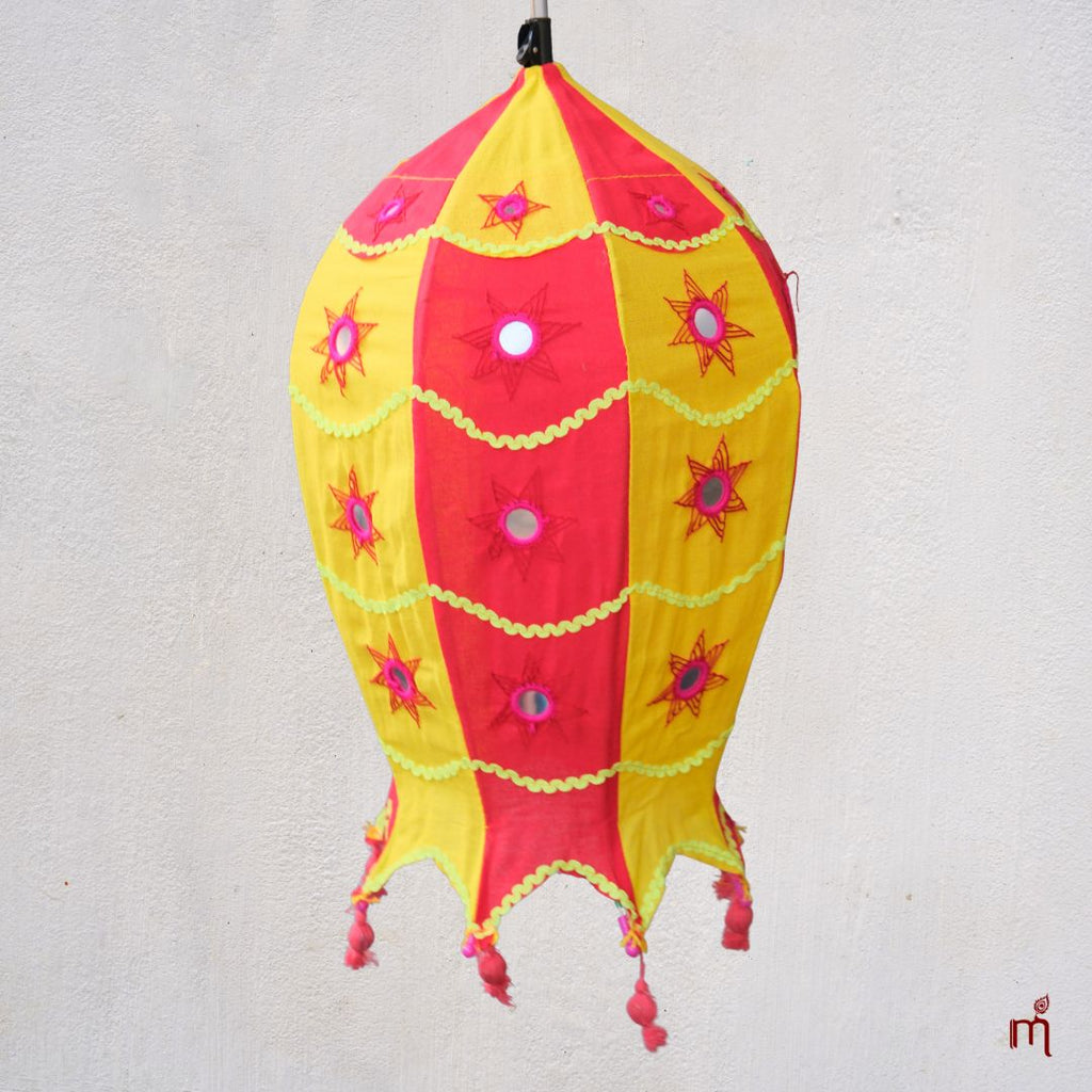 Pipili Appliqué Umbrella Lampshade Jhumar