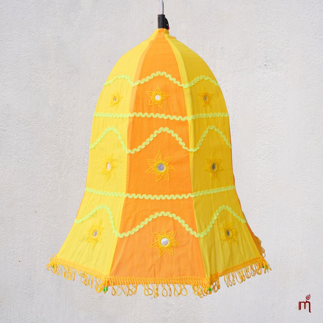 Pipili Appliqué Umbrella Lampshade Jhumar