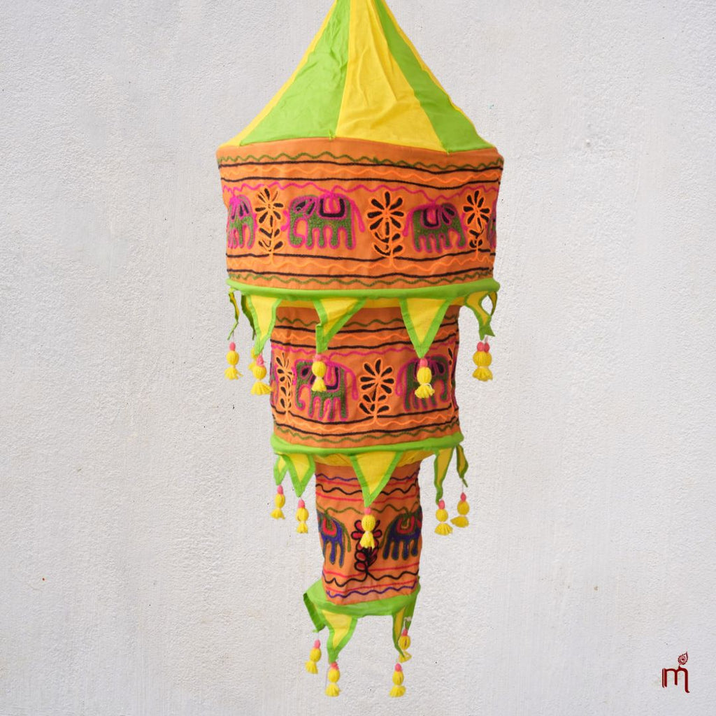 Pipili Appliqué Elephant Three Step Lampshade 2.5 Feet