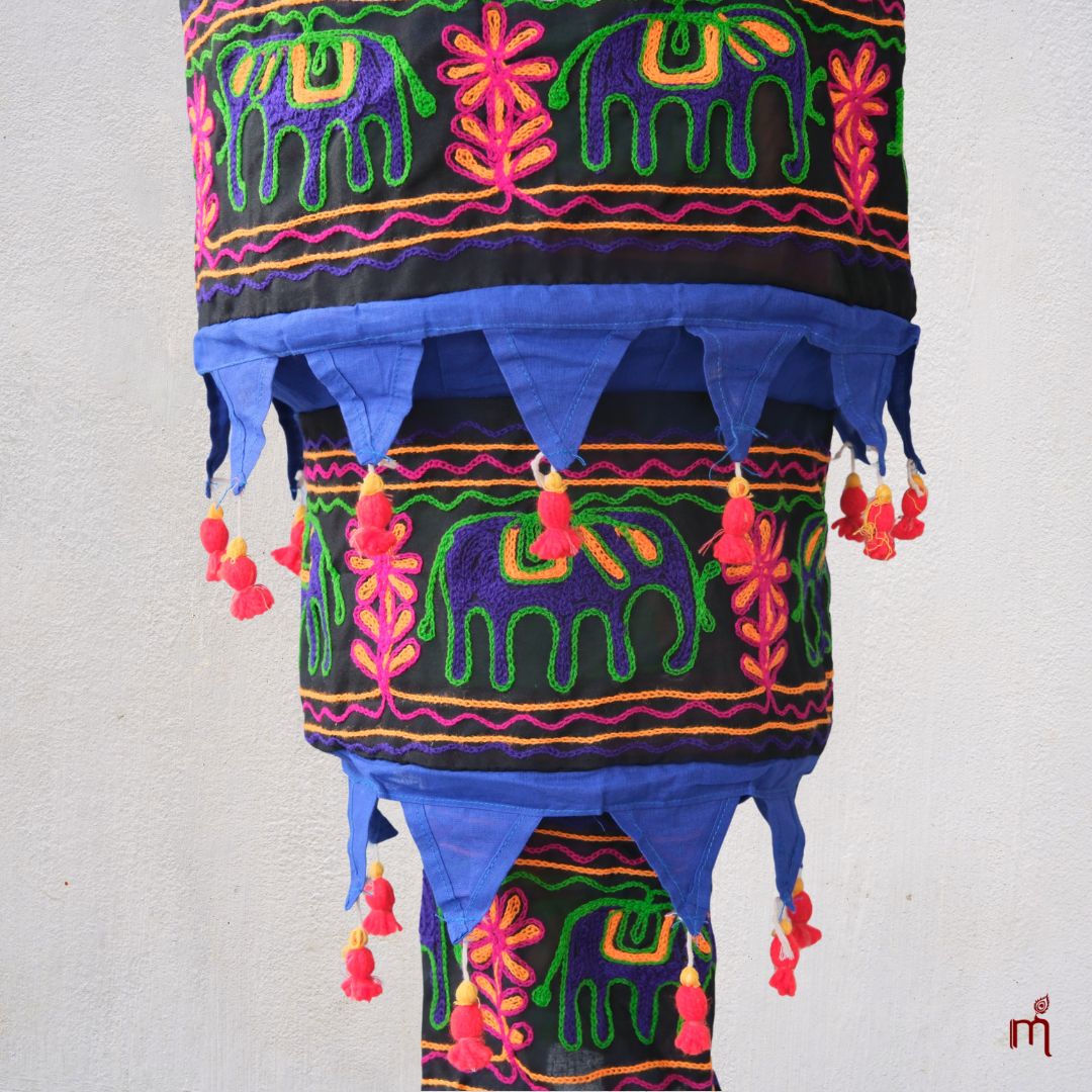 Pipili Appliqué Elephant Three Step Lampshade 2.5 Feet