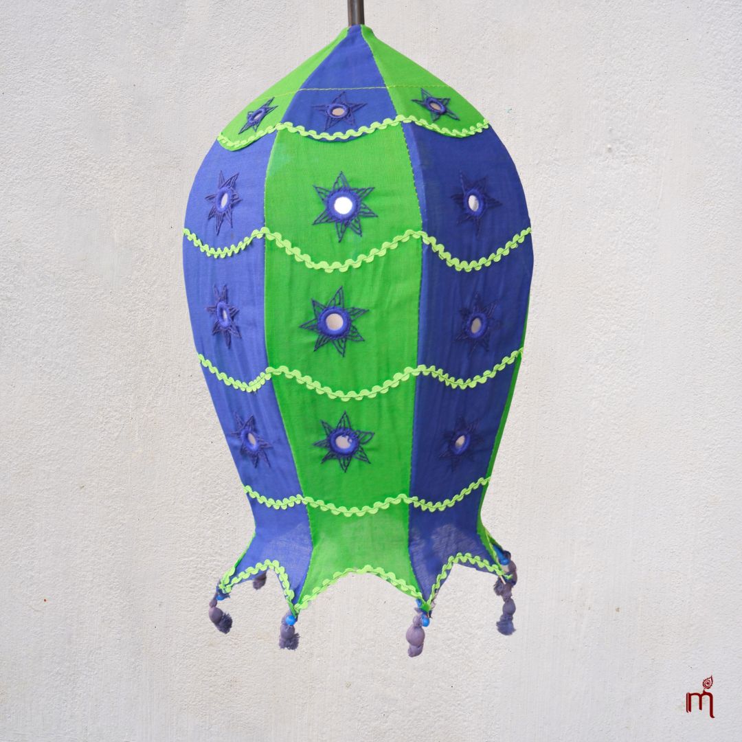 Pipili Appliqué Umbrella Lampshade Jhumar
