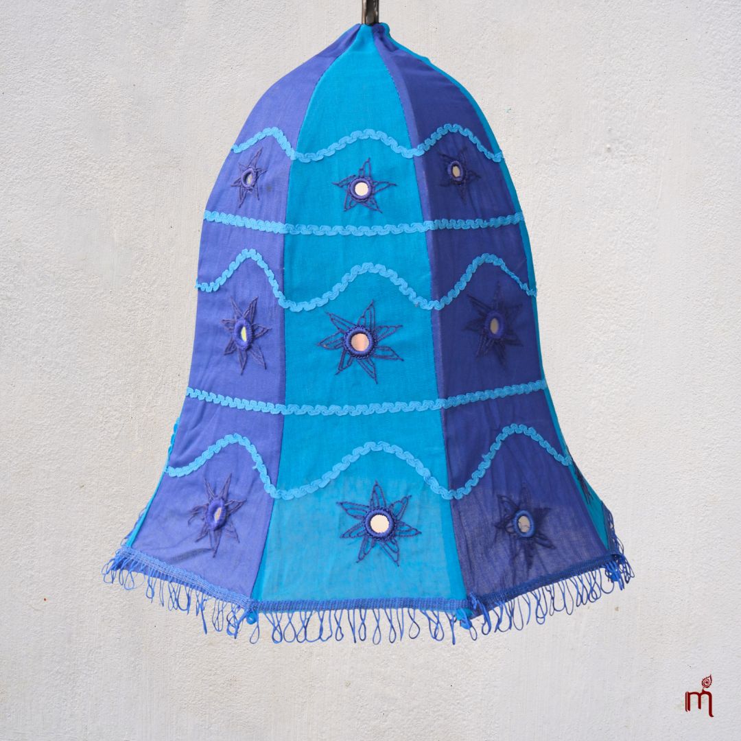 Pipili Appliqué Umbrella Lampshade Jhumar