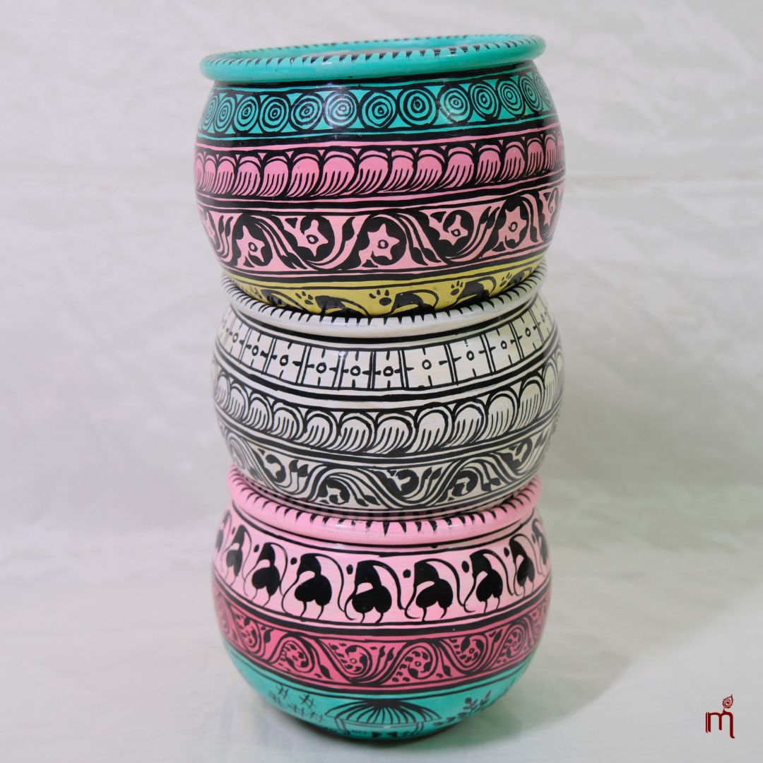 Hand-Painted Aluminium Decorative Bowl