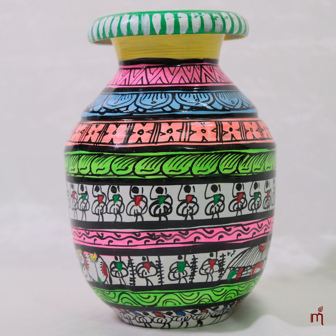 Hand-Painted Aluminium Decorative Vase