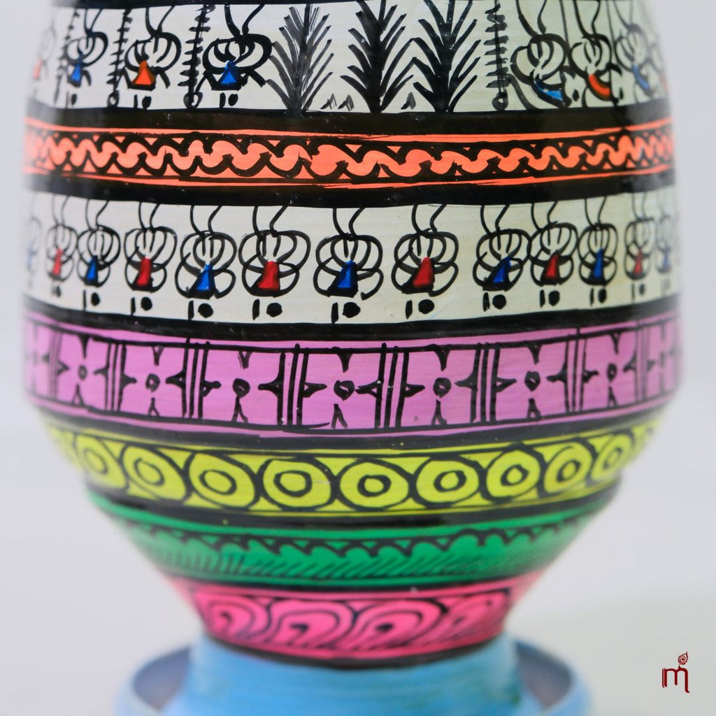 Hand-Painted Aluminium Decorative Vase