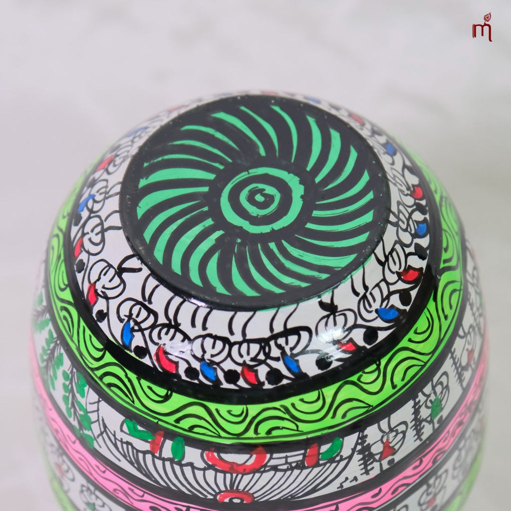 Hand-Painted Aluminium Decorative Vase