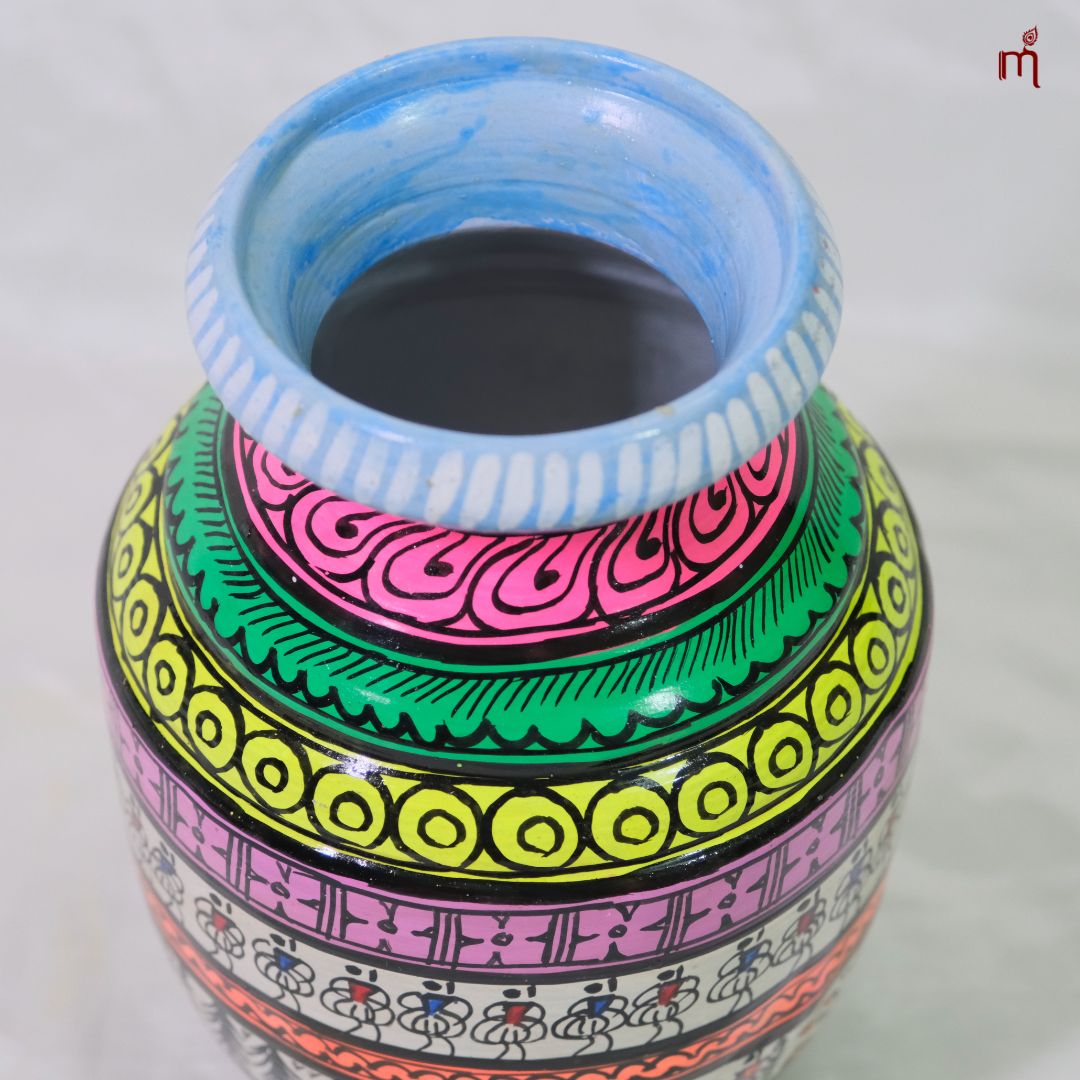 Hand-Painted Aluminium Decorative Vase