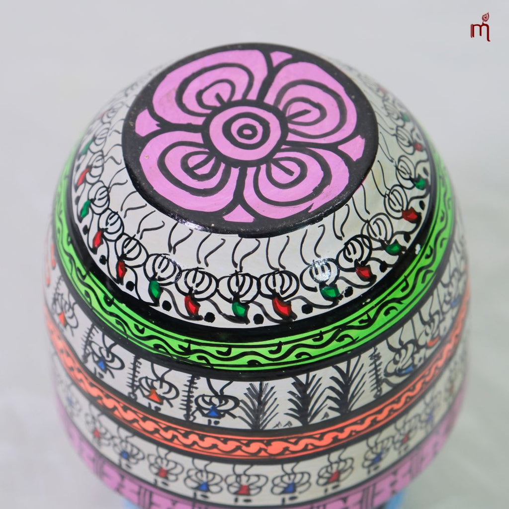 Hand-Painted Aluminium Decorative Vase