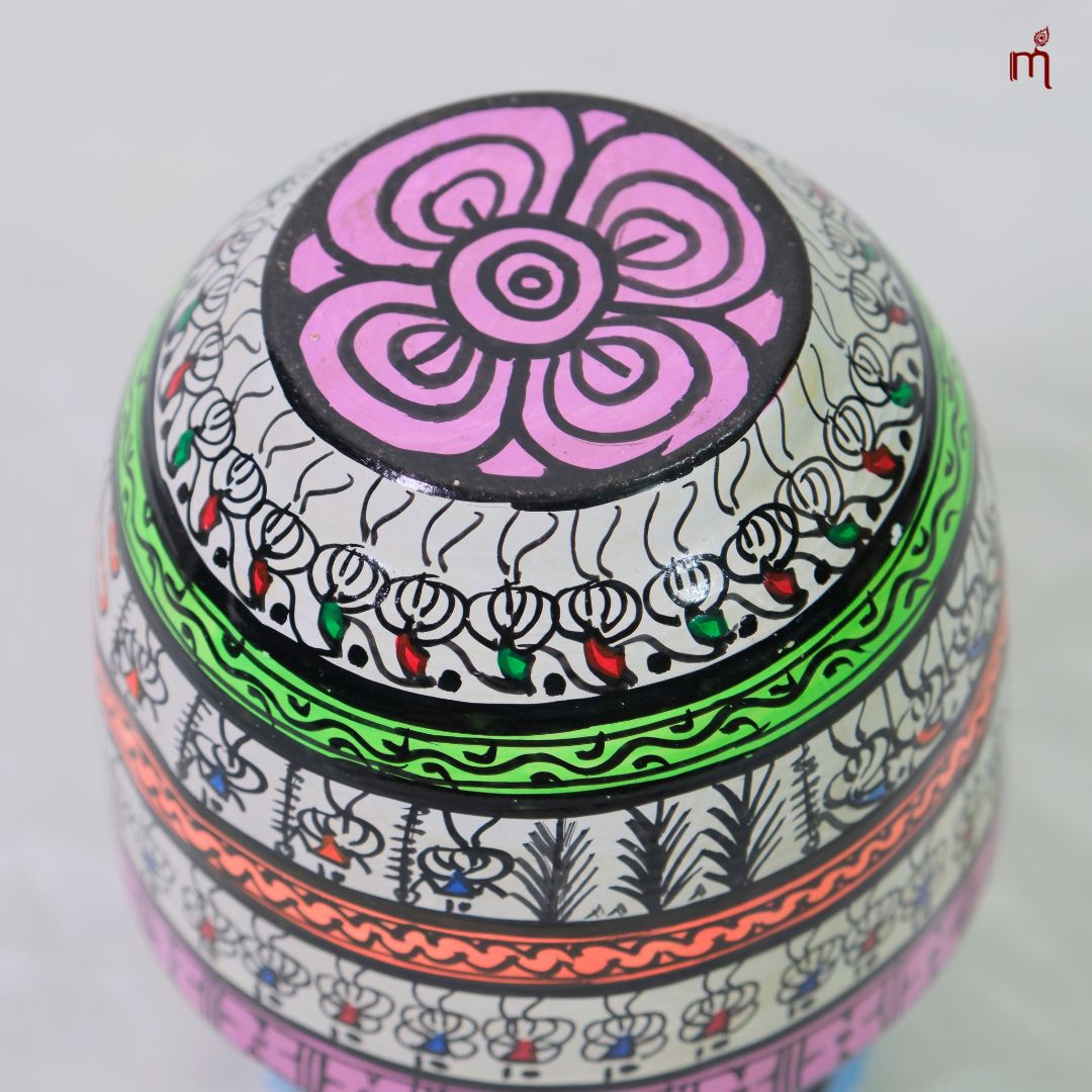 Hand-Painted Aluminium Decorative Vase