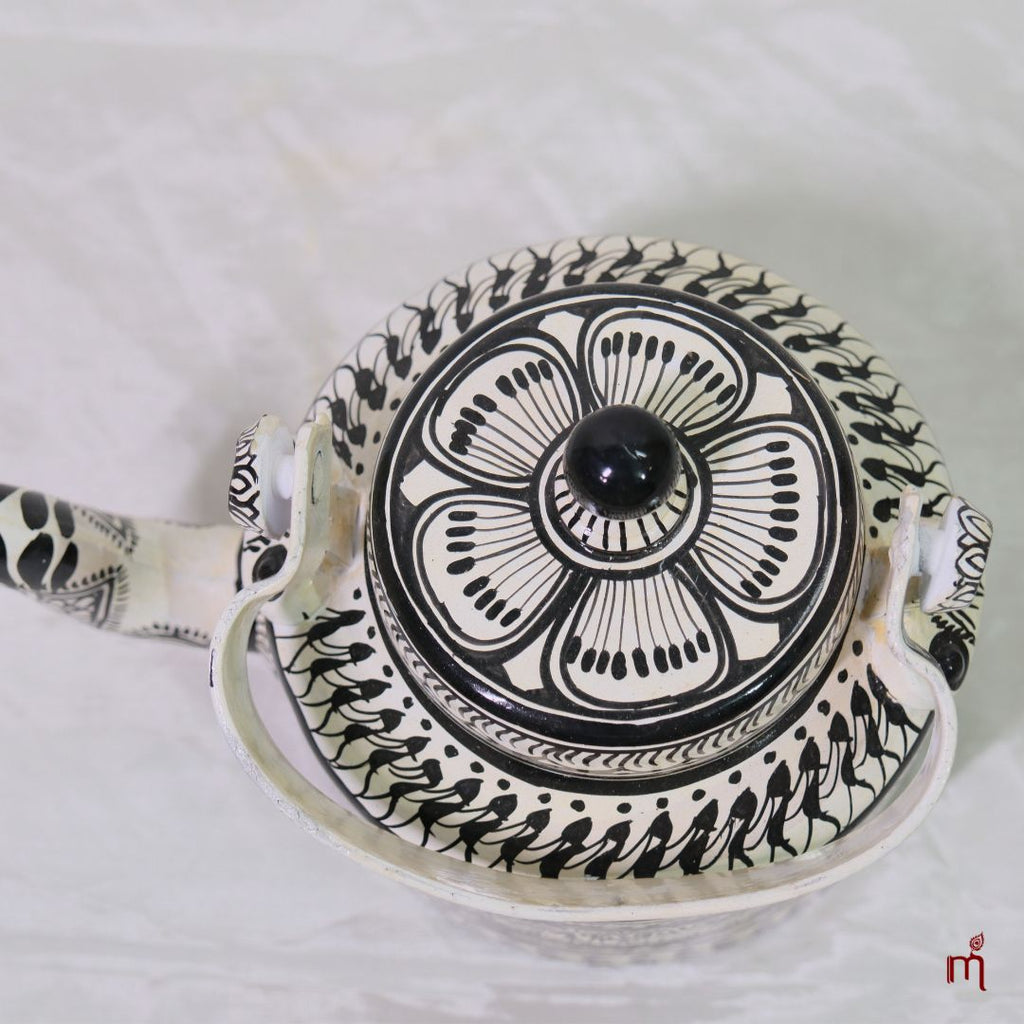 Hand-Painted Aluminium Teapot (Saura Tribal Art)