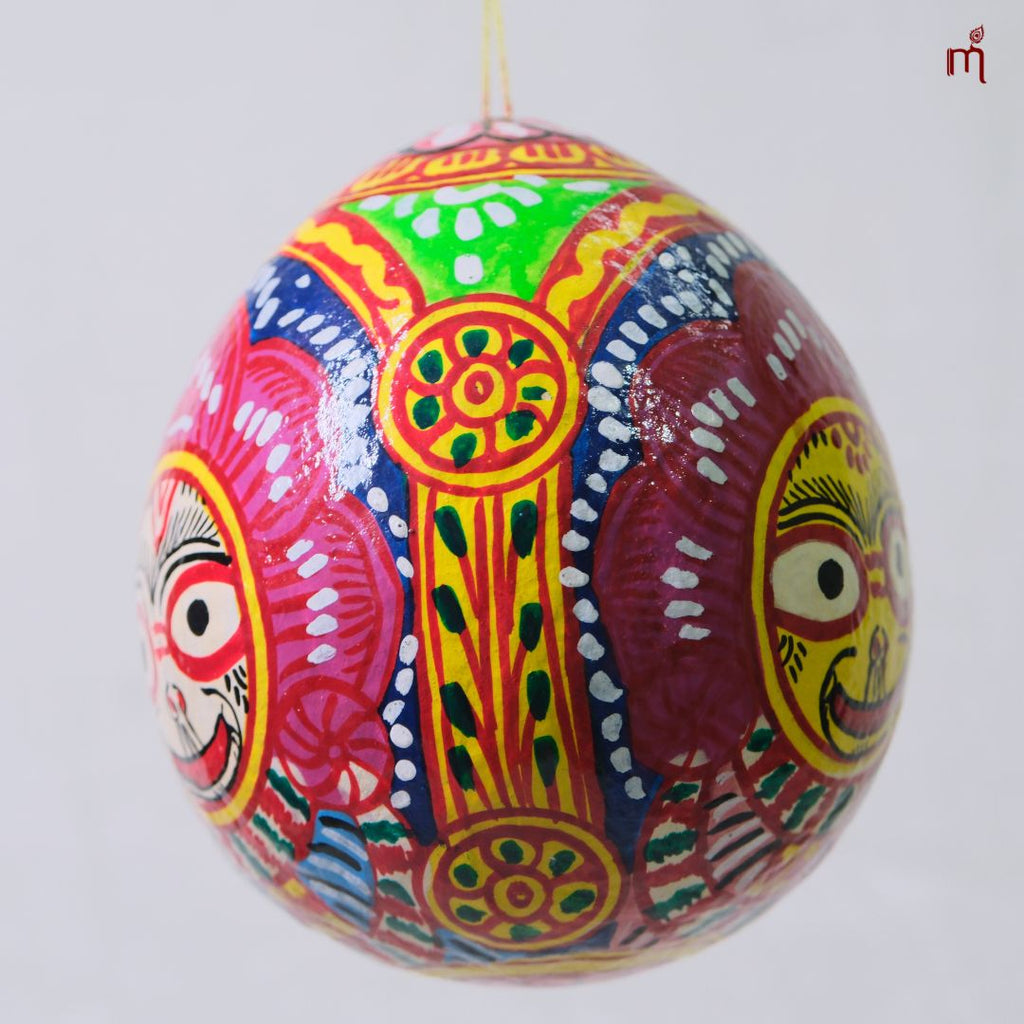 Hand-Painted Coconut Shell Jagannath Hanging