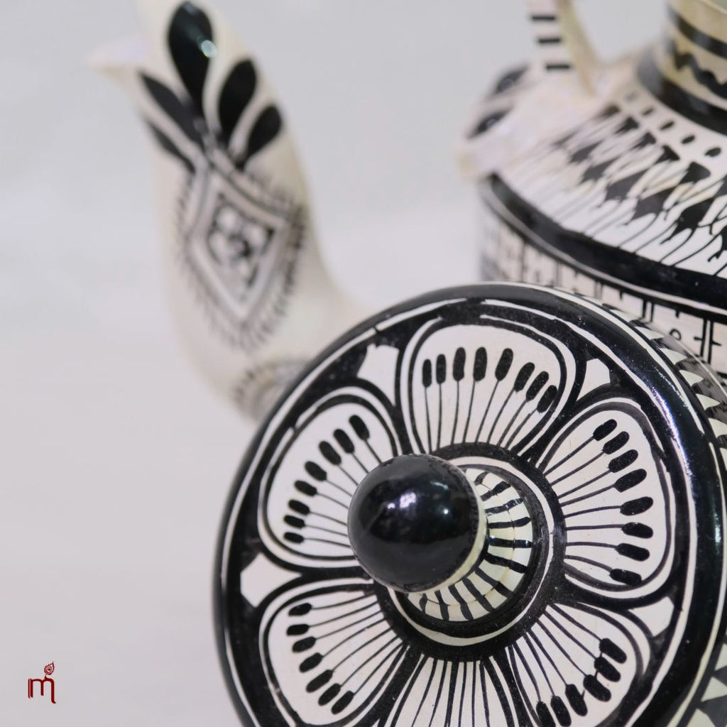 Hand-Painted Aluminium Teapot (Saura Tribal Art)