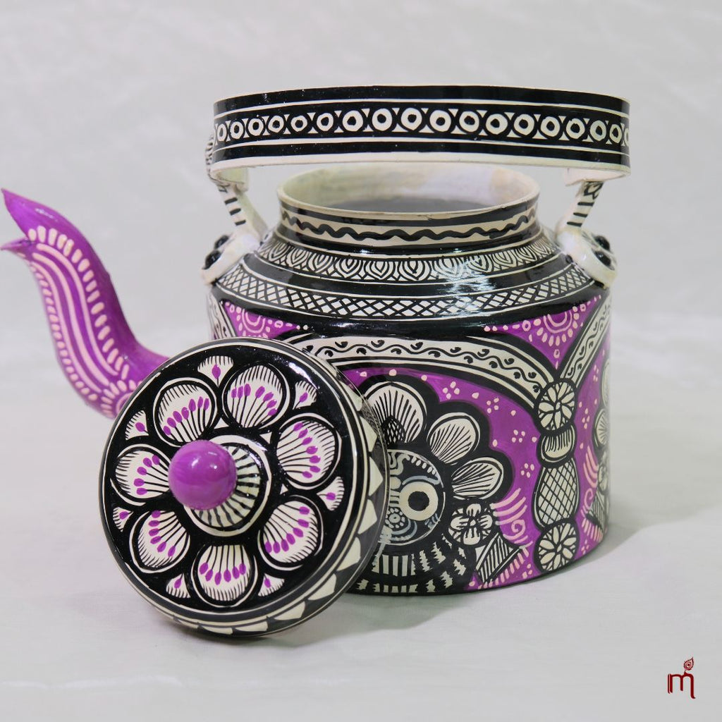 Hand-Painted Aluminium Jagannath Teapot Single Color