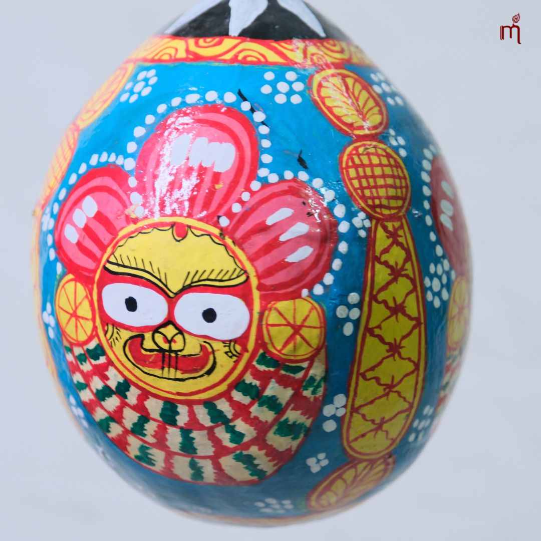 Hand-Painted Coconut Shell Jagannath Hanging