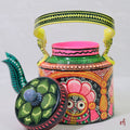 Hand-Painted Aluminium Jagannath Teapot Multicolor