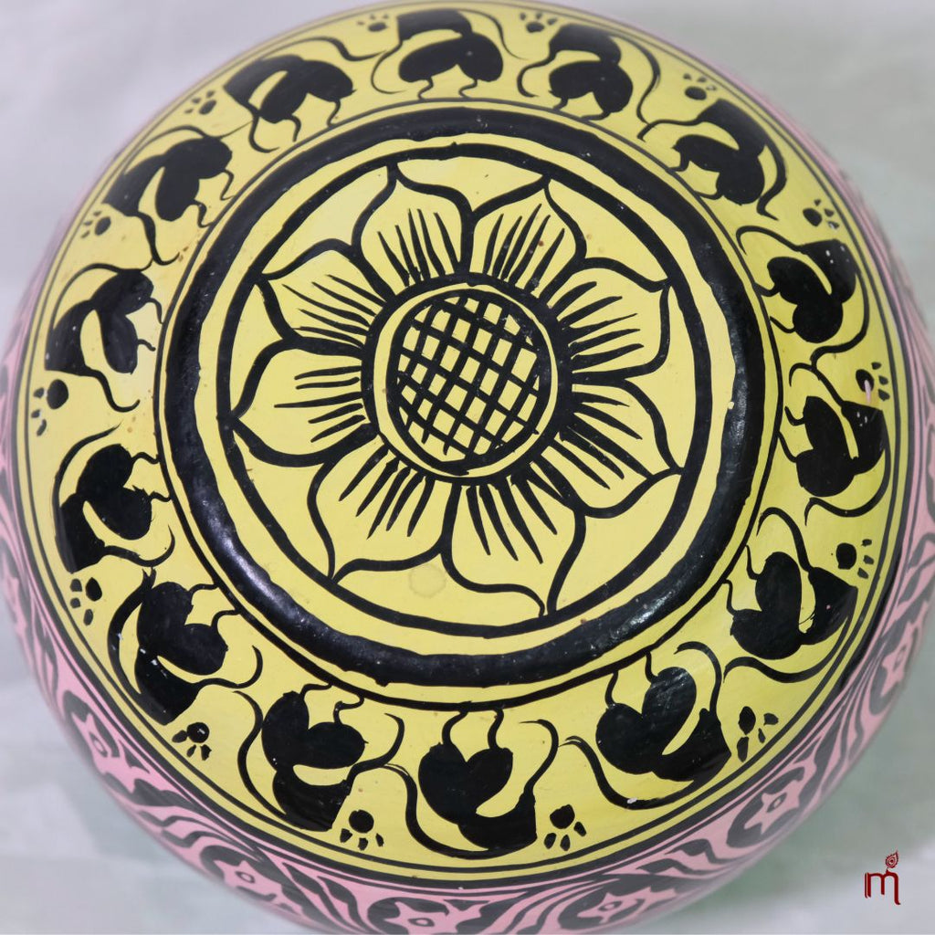 Hand-Painted Aluminium Decorative Bowl