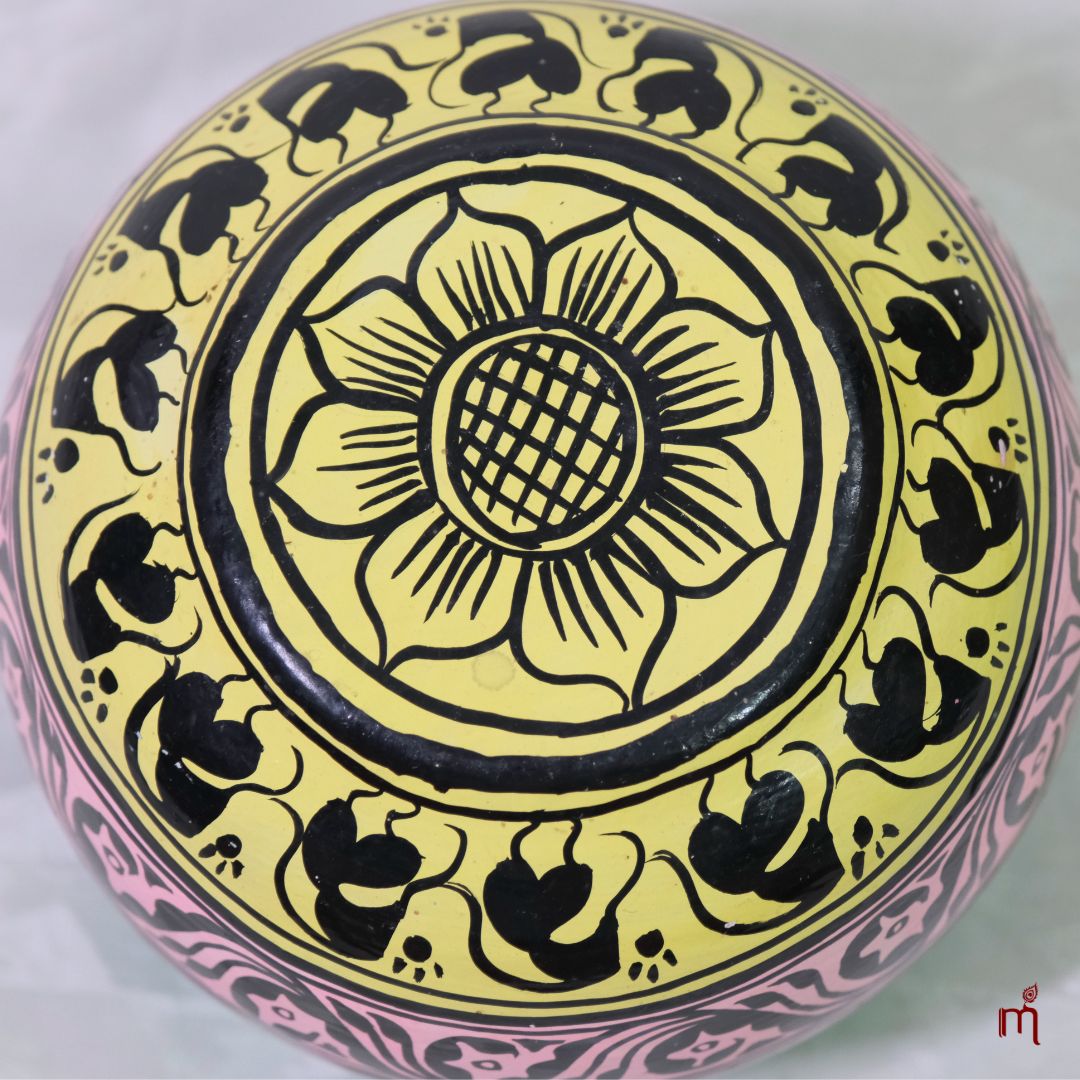 Hand-Painted Aluminium Decorative Bowl