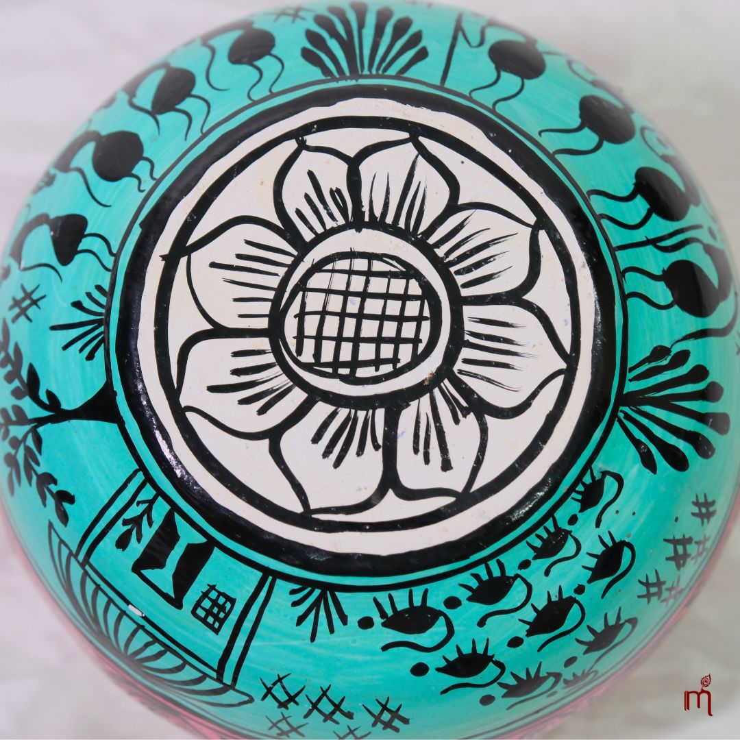 Hand-Painted Aluminium Decorative Bowl