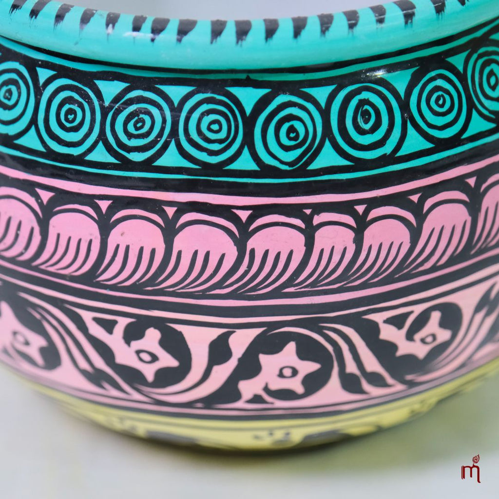 Hand-Painted Aluminium Decorative Bowl