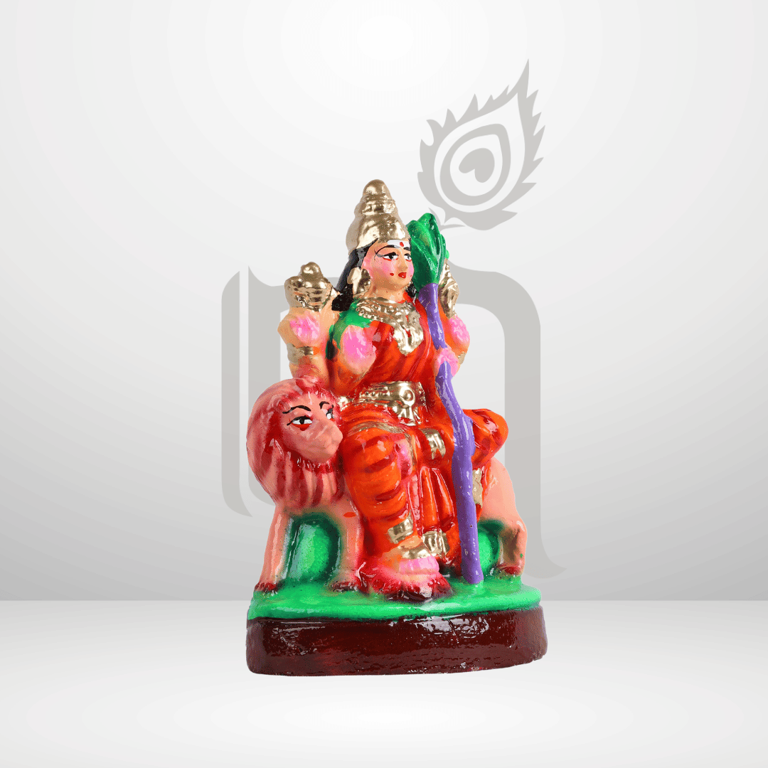 Raja Rajeshwari 6" Clay Idol