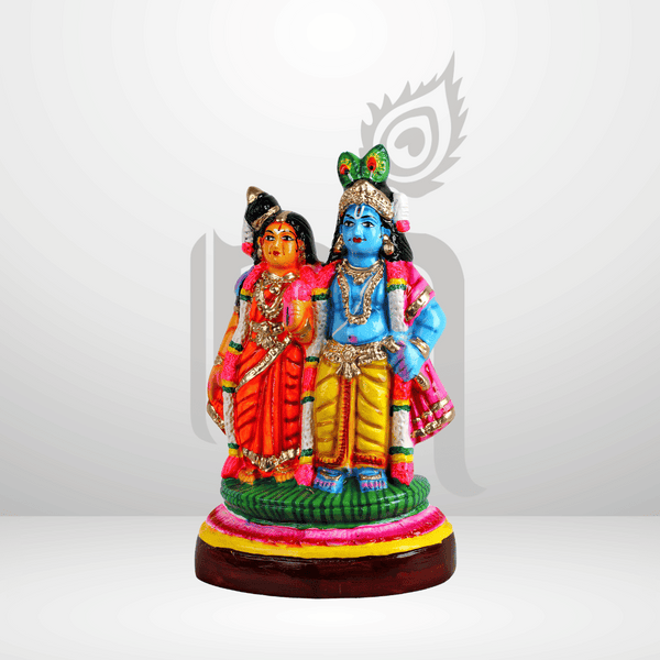 Radha Krishna 10" Paper Mache