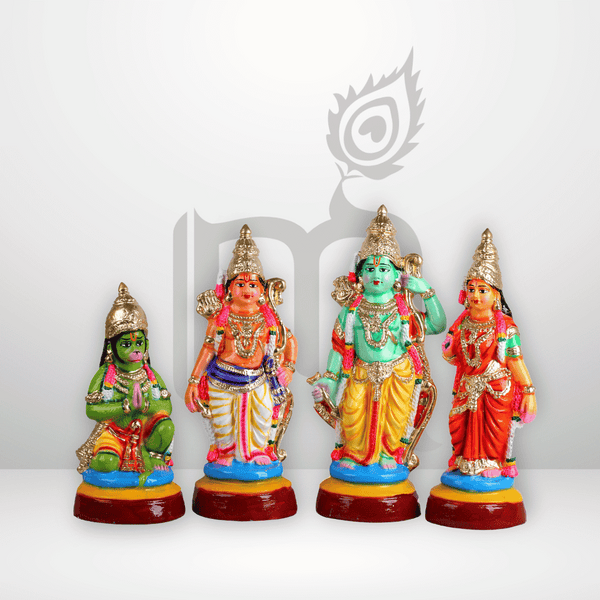 Rama Sita Lakshmana Hanuman Set 1.5 ft Paper Mache