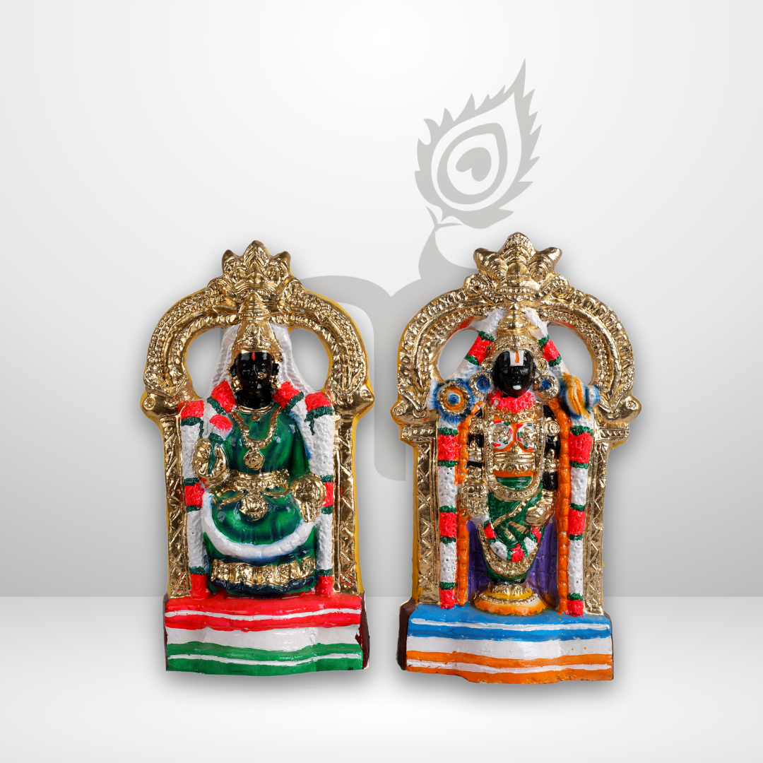 Srinivasa Padmavati Clay Idols 12" (1 Ft)